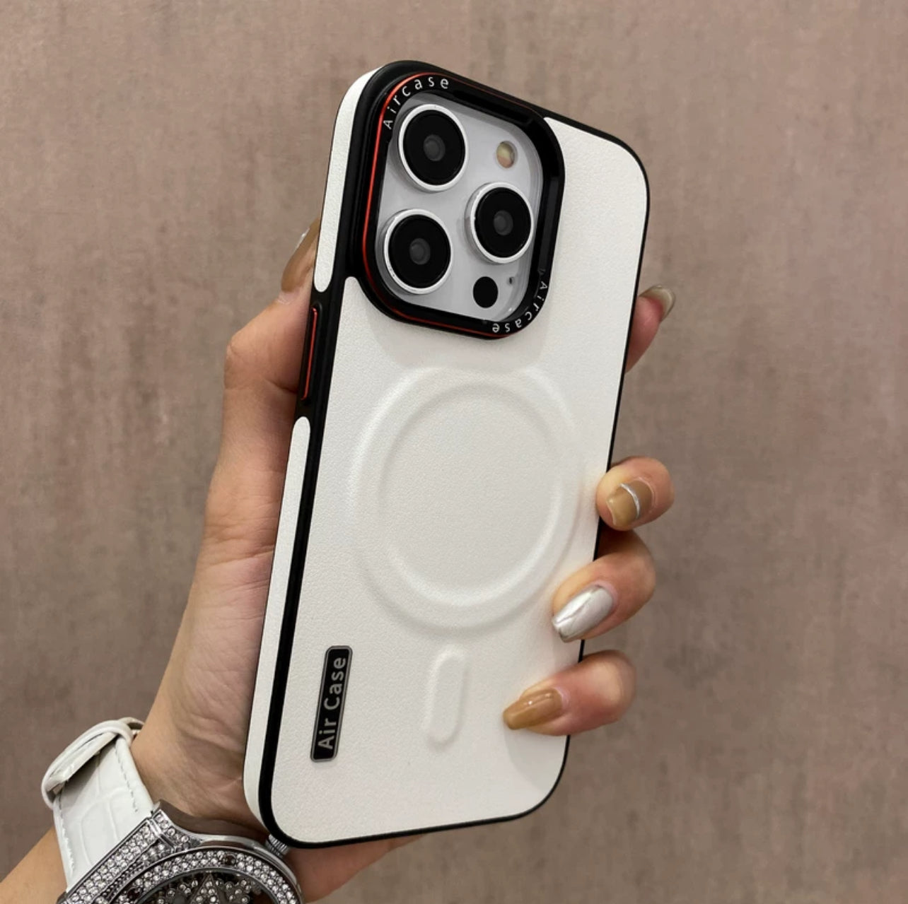 Leather Magnetic Clear Case for iPhone
