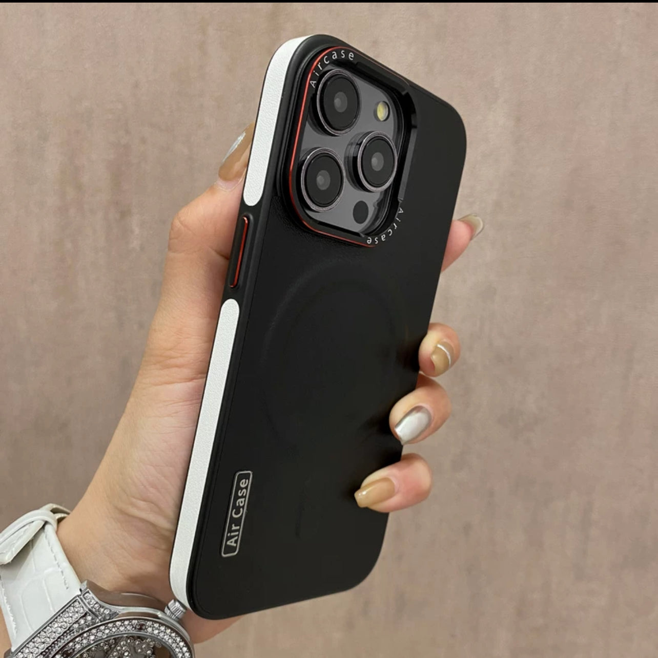 Leather Magnetic Clear Case for iPhone