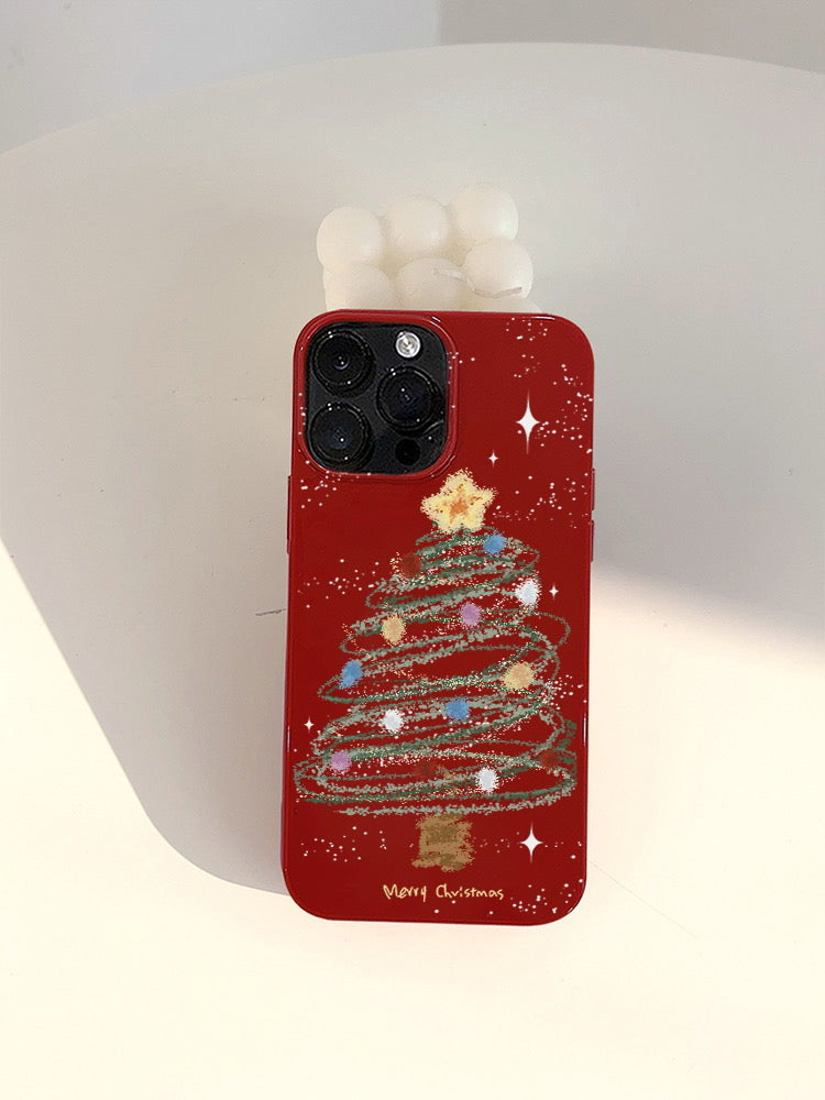 Christmas Tree Glitter iPhone Case