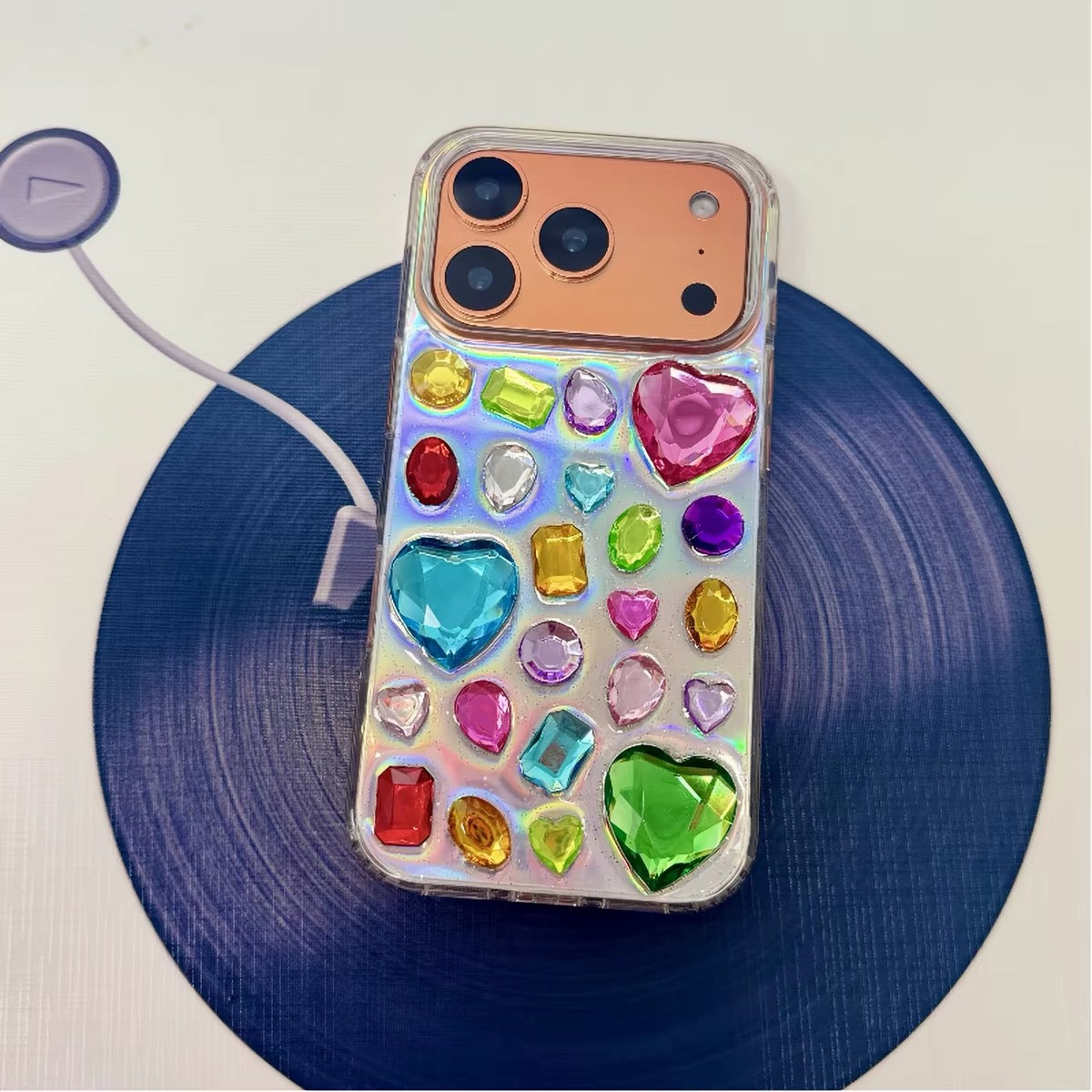 Colorful Gemstone Rhinestone iPhone Case