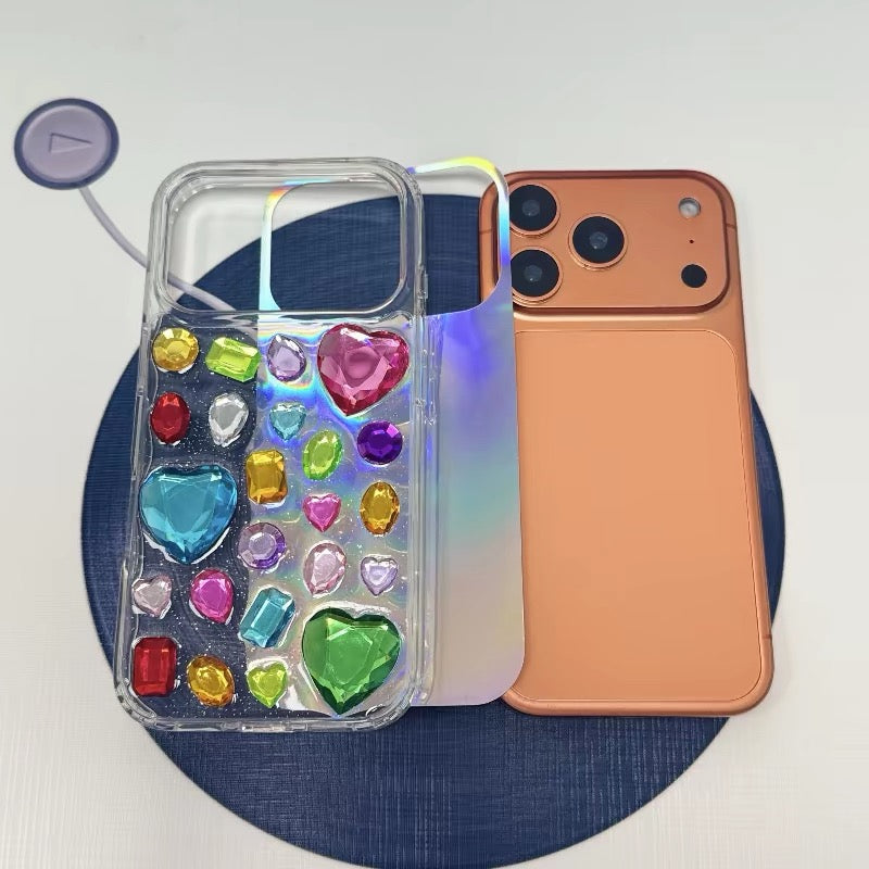 Colorful Gemstone Rhinestone iPhone Case